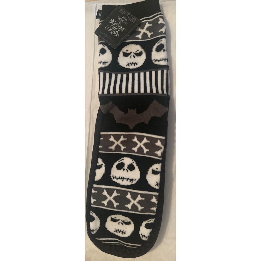 The Nightmare Before Christmas 25 Years Slipper Socks M/L Disney Burton No Slip